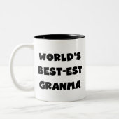 Het best-est-Beste Zwart-witte Granma van de Tweekleurige Koffiemok (Links)