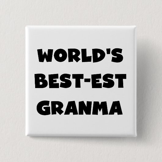 Het best-est-Beste Zwart-witte Granma van de Vierkante Button 5,1 Cm (Voorkant)