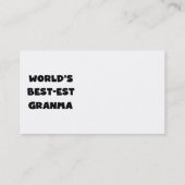 Het best-est-Beste Zwart-witte Granma van de Visitekaartje (Achterkant)