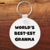 Het best-est-Beste Zwart-witte Granma van de werel Sleutelhanger (Voorkant)
