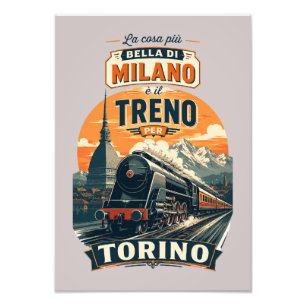 Het Beste aan Milaan is de Trein naar Turijn Foto Afdruk