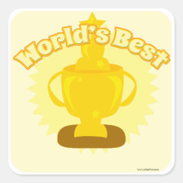 Het beste aanpasbare ontwerp op de wereld! vierkante sticker