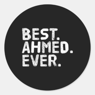 Het beste. Ahmed. Ooit. Grappige gepersonaliseerde Ronde Sticker