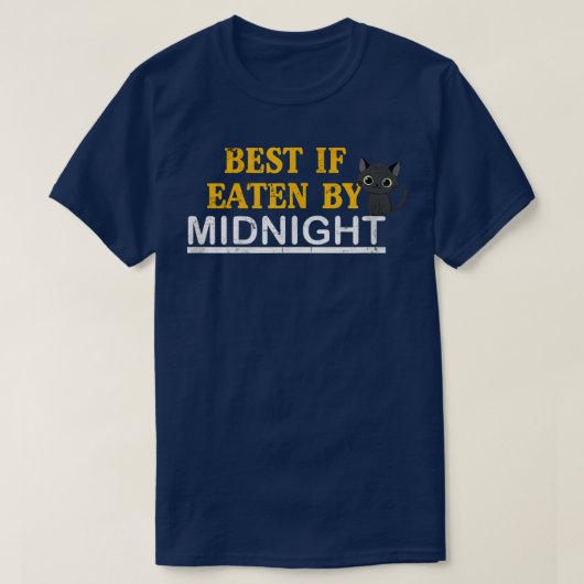 Het beste als gegeten door middernacht Kat bieder T-shirt (Design voorkant)