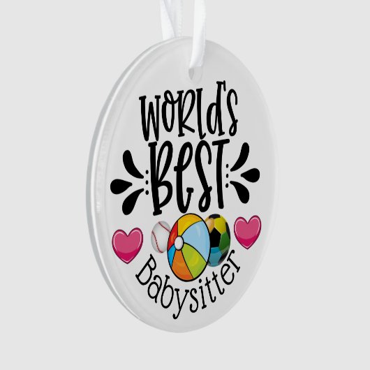 Het beste babysitter Ornament ter wereld (voorkant)