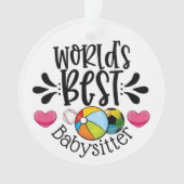 Het beste babysitter Ornament ter wereld (voorkant)