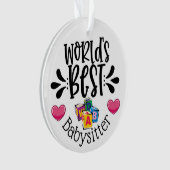 Het beste babysitter Ornament ter wereld (voorkant)