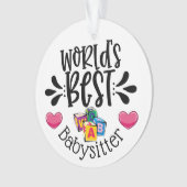 Het beste babysitter Ornament ter wereld (voorkant)
