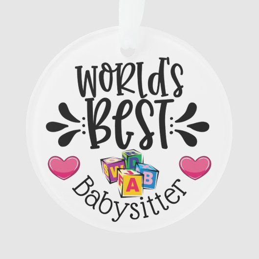 Het beste babysitter Ornament ter wereld (voorkant)