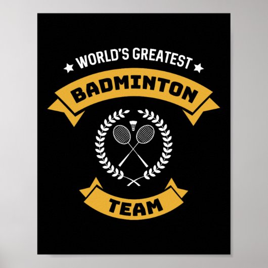 Het beste badmintonteam ter wereld poster (Voorkant)