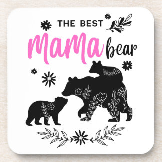 Het beste Beer van mama met twee Beren Onderzetter