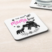 Het beste Beer van mama met twee Beren Onderzetter (Linkerzijde)