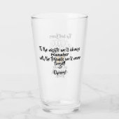 "Het beste bier is met vrienden" Bier Glas (Achterkant)