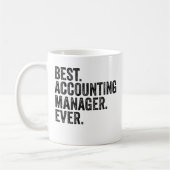 Het beste. Boekhoudkundige manager. Ooit. Koffiemok (Links)
