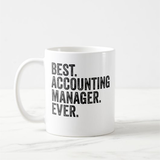 Het beste. Boekhoudkundige manager. Ooit. Koffiemok (Links)