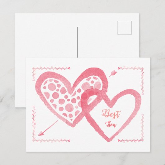 Het beste Briefkaart van Valentijn van de Zoon (Voorkant / Achterkant)