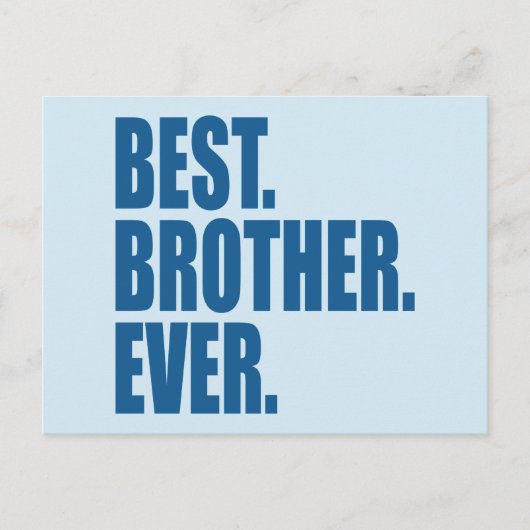 Het beste. Broer. Ooit. (blauw) Briefkaart (Voorkant)