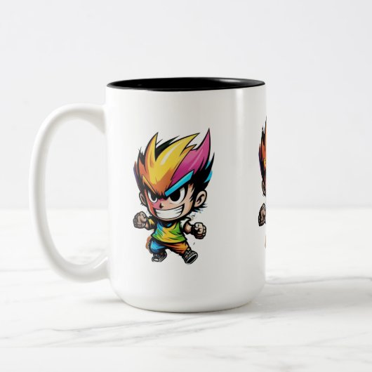 Het beste cadeau aanpassen tweekleurige koffiemok (Links)