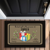 Het beste cadeau is een gepersonaliseerde kerstdag deurmat