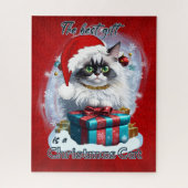Het beste cadeau is een kerstkat legpuzzel (Verticaal)