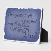 het beste cadeau kwam van God.. ik noem hem pap pl Fotoplaat (Zijkant)