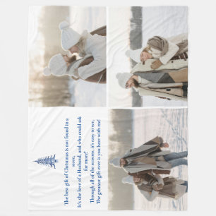Het beste cadeau, man, kerstpagode 3-foto fleece deken