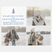 Het beste cadeau, man, kerstpagode 3-foto fleece deken (Voorkant (Horizontaal))