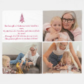 Het beste cadeau, oma, kerstpagode 3-foto fleece deken (Voorkant (Horizontaal))