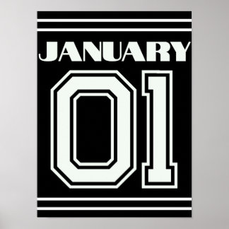 Het beste cadeau voor Verjaardag 1 januari Poster