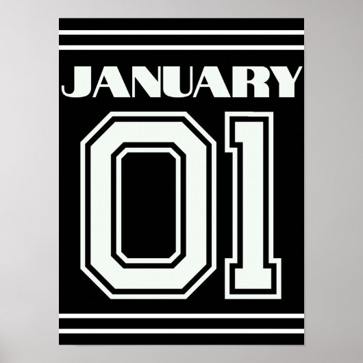 Het beste cadeau voor Verjaardag 1 januari Poster (Voorkant)