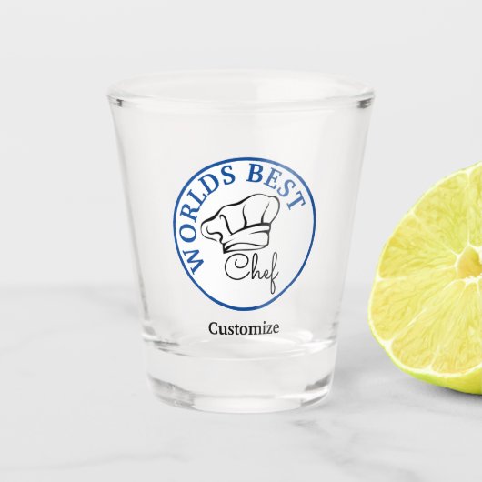 Het beste Chef Shot glass ter wereld Glas (Voorkant)