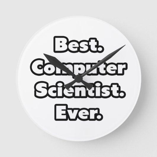 Het beste. Computer Scientist. Ooit. Ronde Klok (Voorkant)