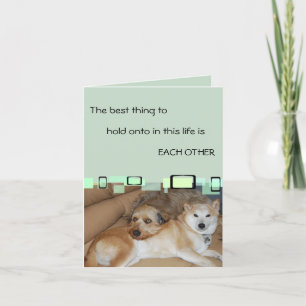 Het beste dat je kunt vasthouden is elkaar kaart