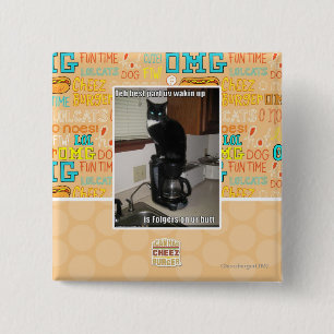 het beste deel dat uv wakker wordt vierkante button 5,1 cm