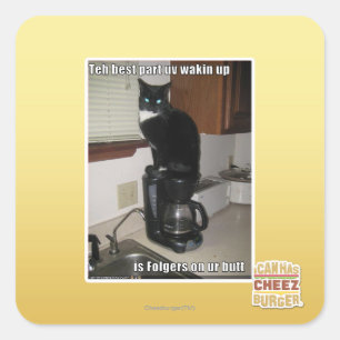 Het beste deel UV Wakker worden Vierkante Sticker