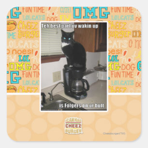 Het beste deel UV Wakker worden Vierkante Sticker