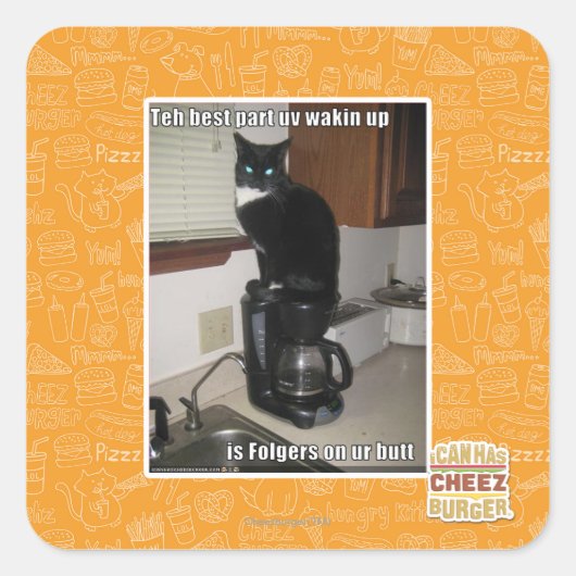 Het beste deel UV Wakker worden Vierkante Sticker (Voorkant)