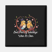 Het beste deel van bruiloften bruid en bruidegom g magneet (Voorkant)