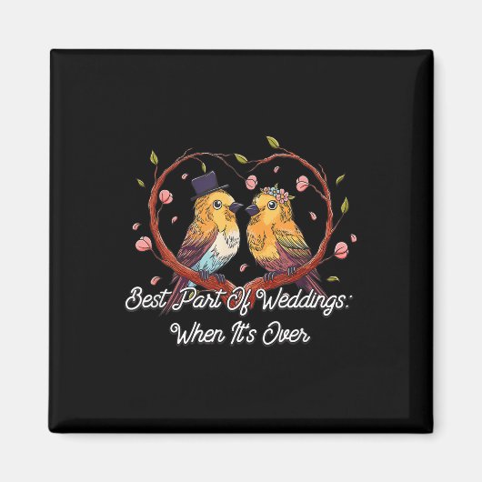 Het beste deel van bruiloften bruid en bruidegom g magneet (Voorkant)