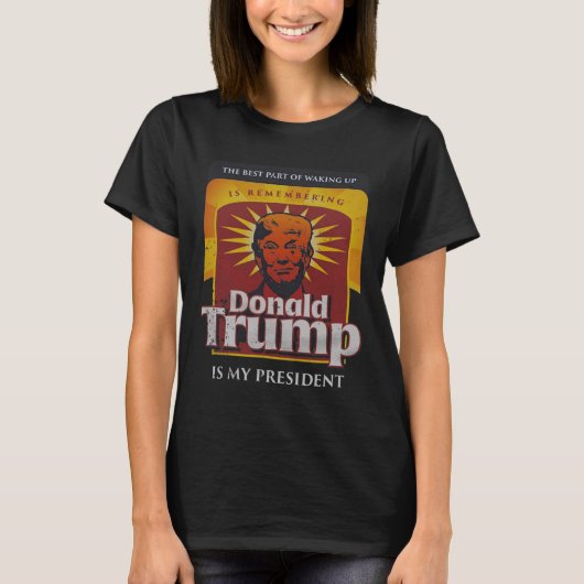 Het beste deel van het ontwaken is het herinneren t-shirt (Voorkant)