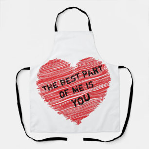 Het beste deel van mijn romantische tekst in een r schort