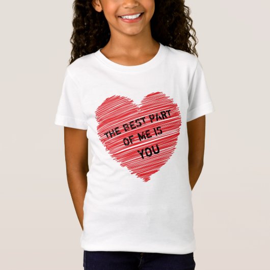 Het beste deel van mijn romantische tekst in een r t-shirt (Voorkant)