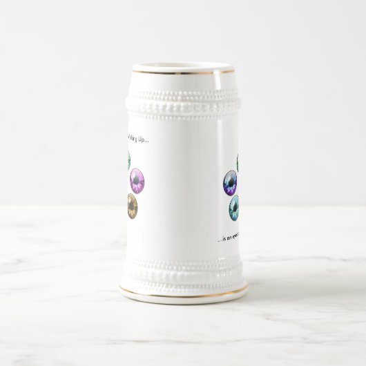 Het beste deel van wakker worden.... bierpul (Center)