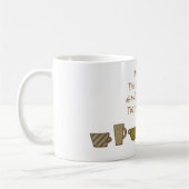 Het beste ding over deze baan is de Free Coffee Mo Koffiemok (Links)