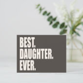 Het beste. Dochter. Ooit. Briefkaart (Staand voorkant)