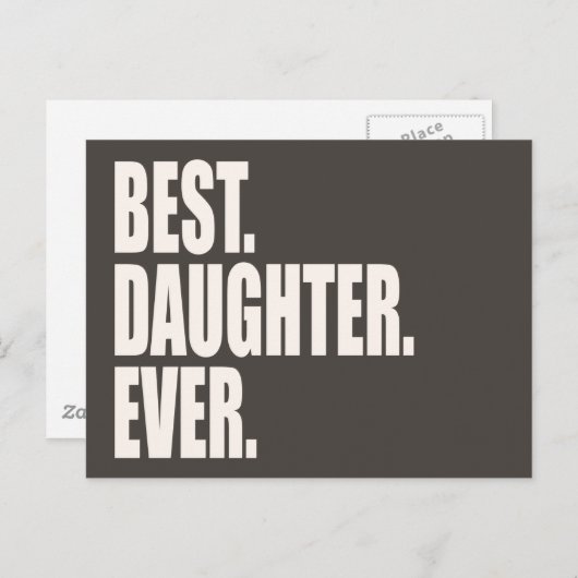 Het beste. Dochter. Ooit. Briefkaart (Voorkant / Achterkant)