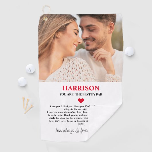 HET BESTE DOOR PAR RED HEART BERICHT FOTO GOLFHANDDOEK (Insitu)