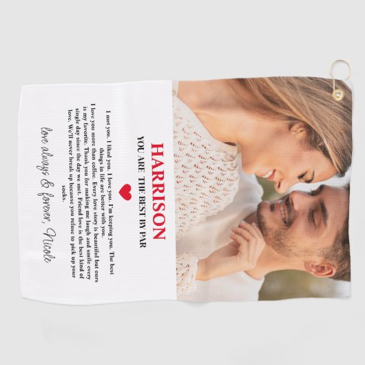 HET BESTE DOOR PAR RED HEART BERICHT FOTO GOLFHANDDOEK (Horizontaal)