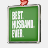 Het beste. Echtgenoot. Ooit. (groen) Metalen Ornament (Links)