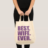 Het beste. Echtgenote. Ooit. (Paars) Tote Bag (Voorkant (product))